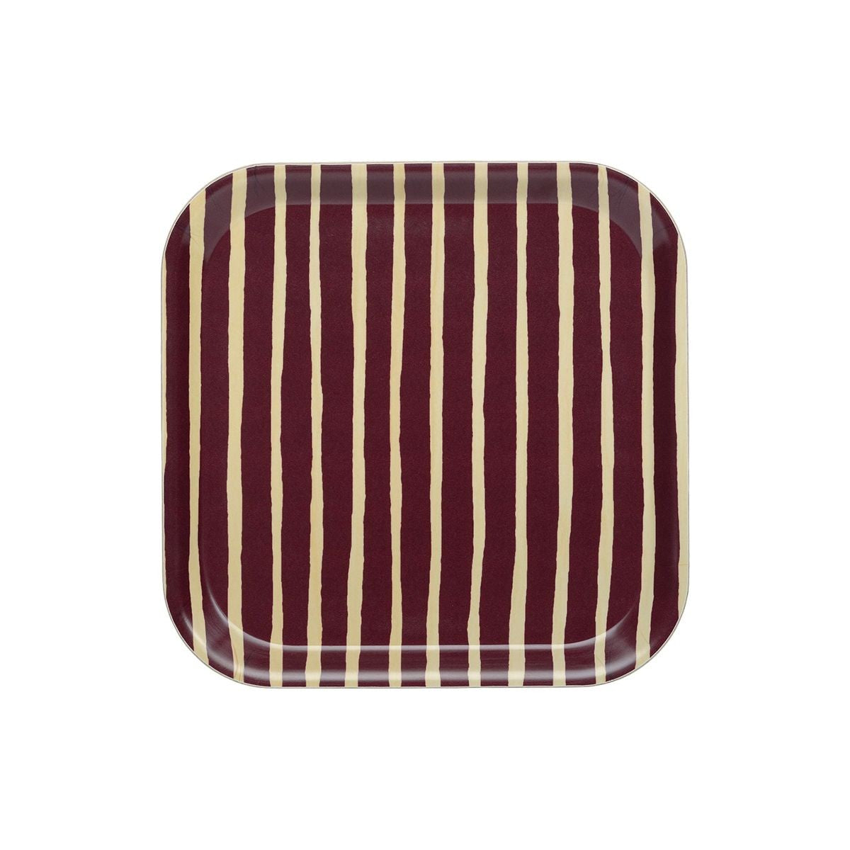 Marimekko Piccolo Dark Red / Sand Square Serving Tray