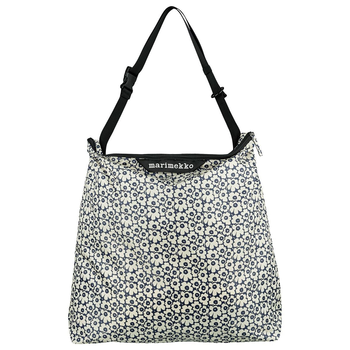 Marimekko Mini Unikko Cream / Dark Blue Large Neat Crossbody Shoulder Bag