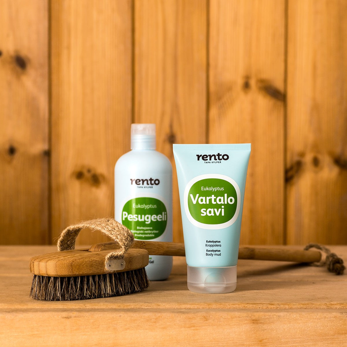 Rento Natural Bamboo Bath Brush