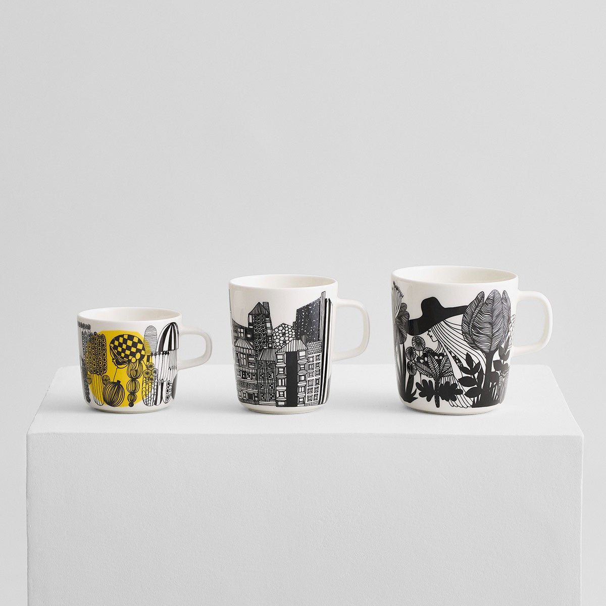 Marimekko Siirtolapuutarha White / Yellow Coffee Cup