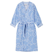 Marimekko Piirto Unikko Light Blue / White Bathrobe