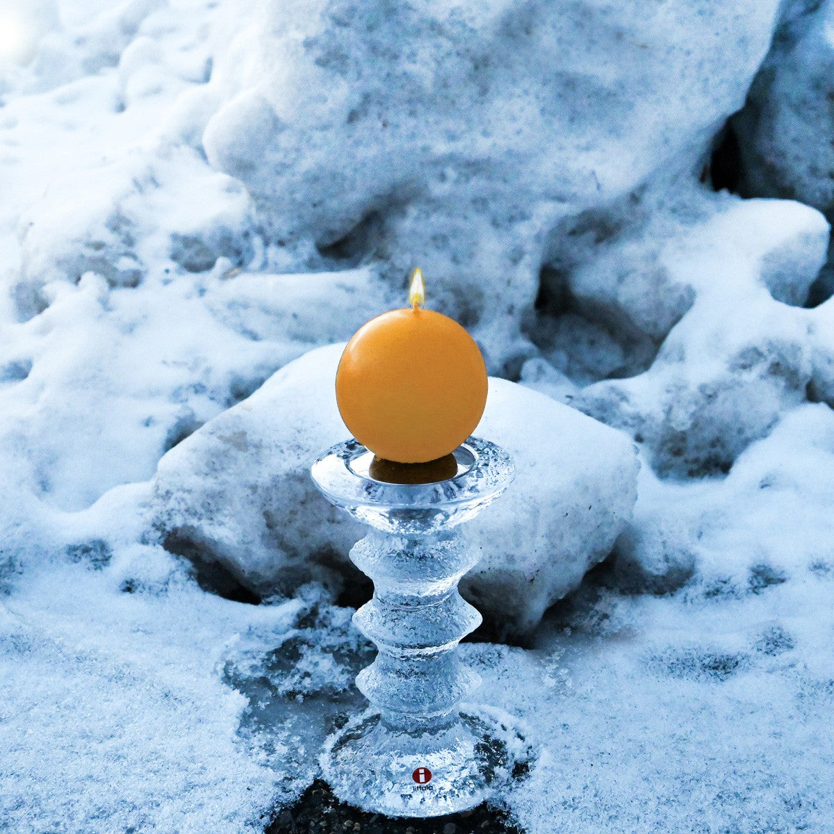 Festivo Yellow Ball Candles - Set of 2