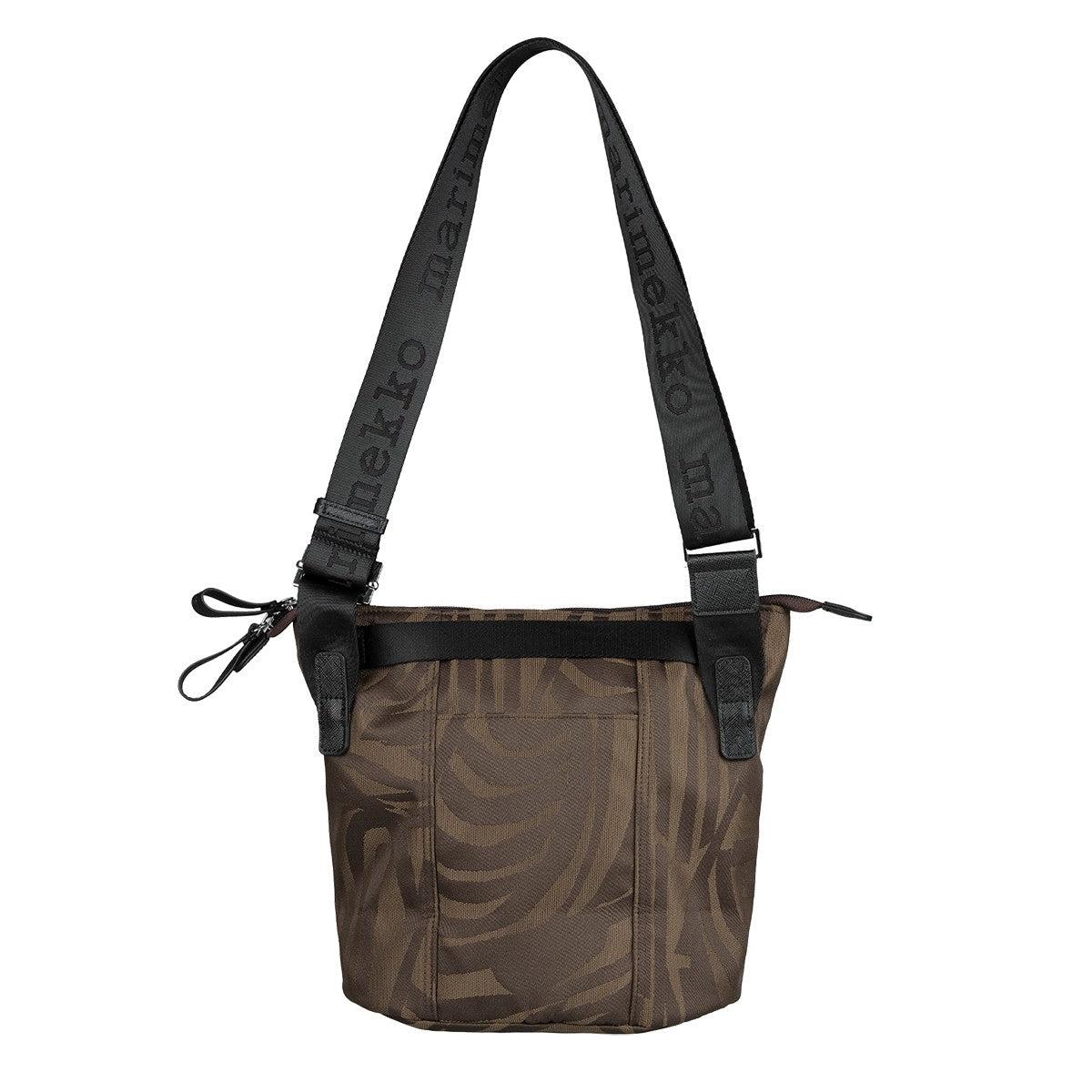 Marimekko Jokuraita Brown / Black Carry All Shoulder Bag