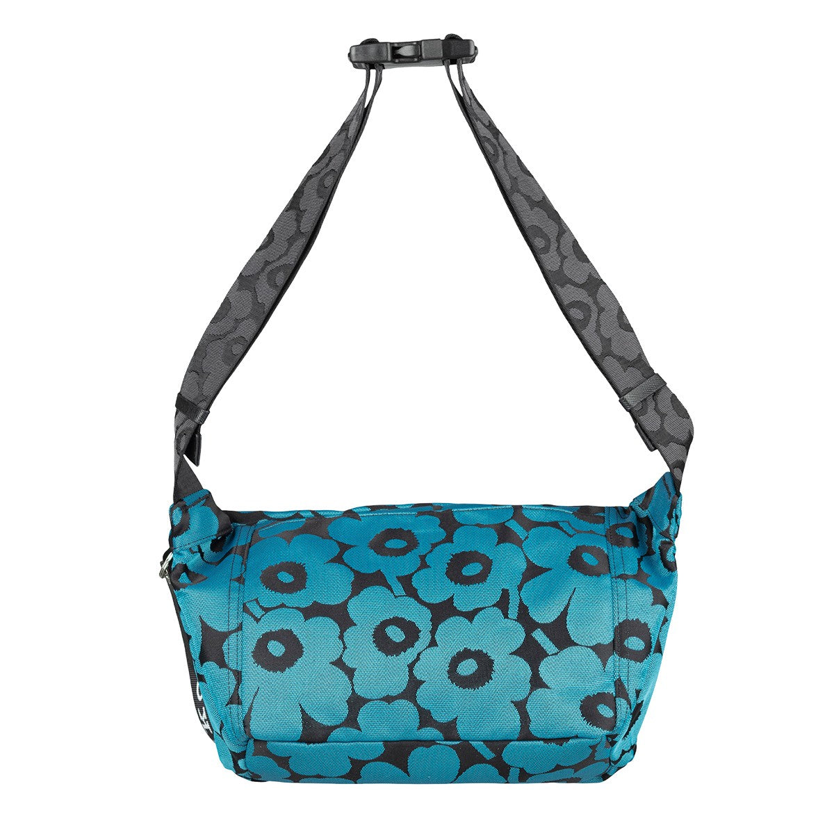 Marimekko Unikko Black / Blue Medium Sling Shoulder Bag