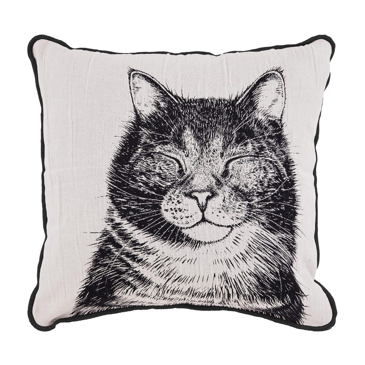 Finlayson Kissa Off White / Black Throw Pillow