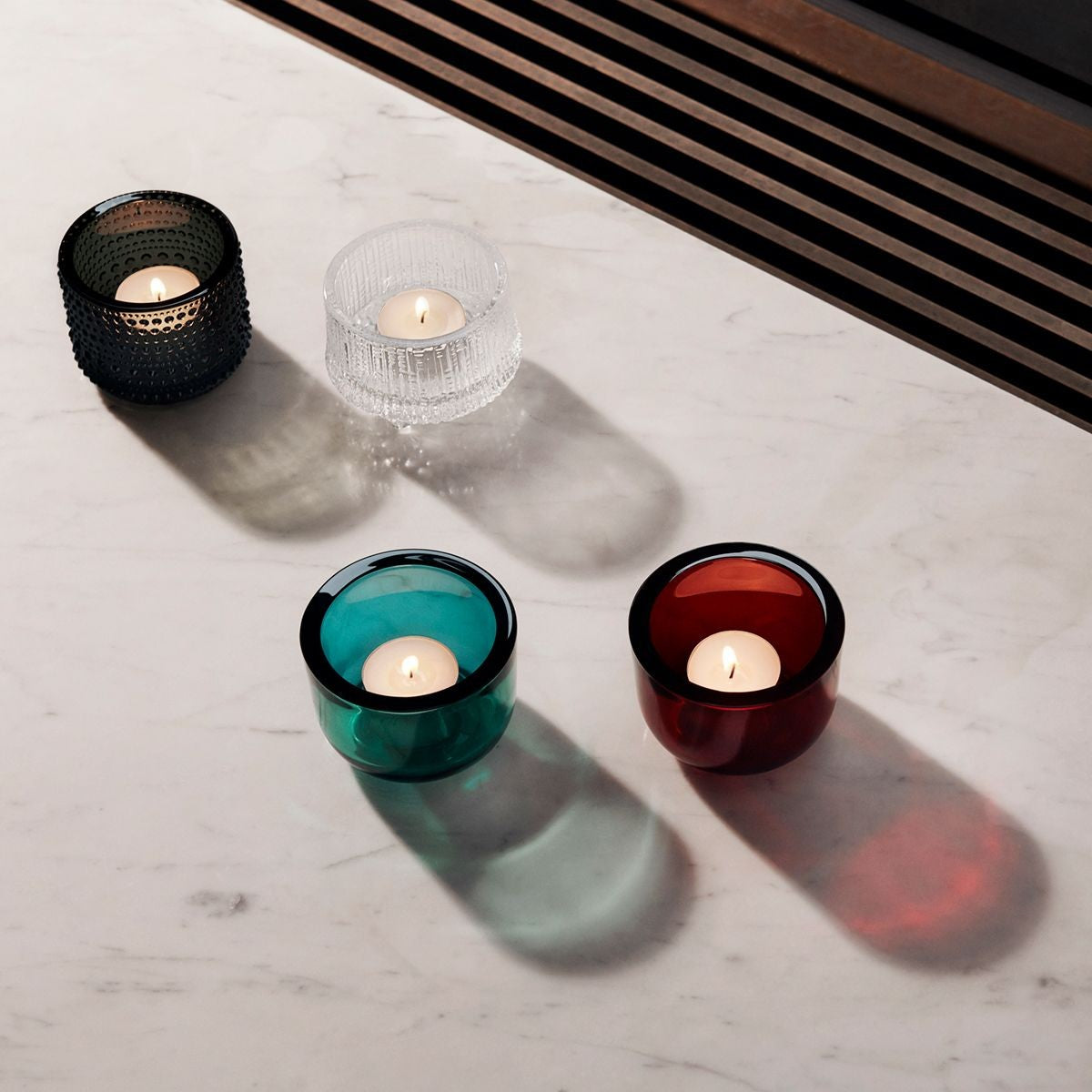 iittala Ultima Thule Clear Candle Holders - Set of 2