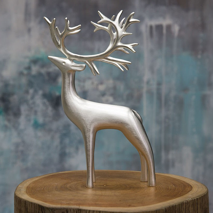Pentik Inari Extra Large Silvered Reindeer