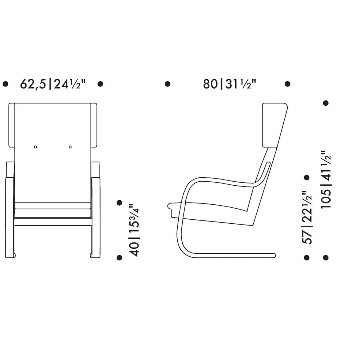 Artek Alvar Aalto 401 Chair - Upholstered