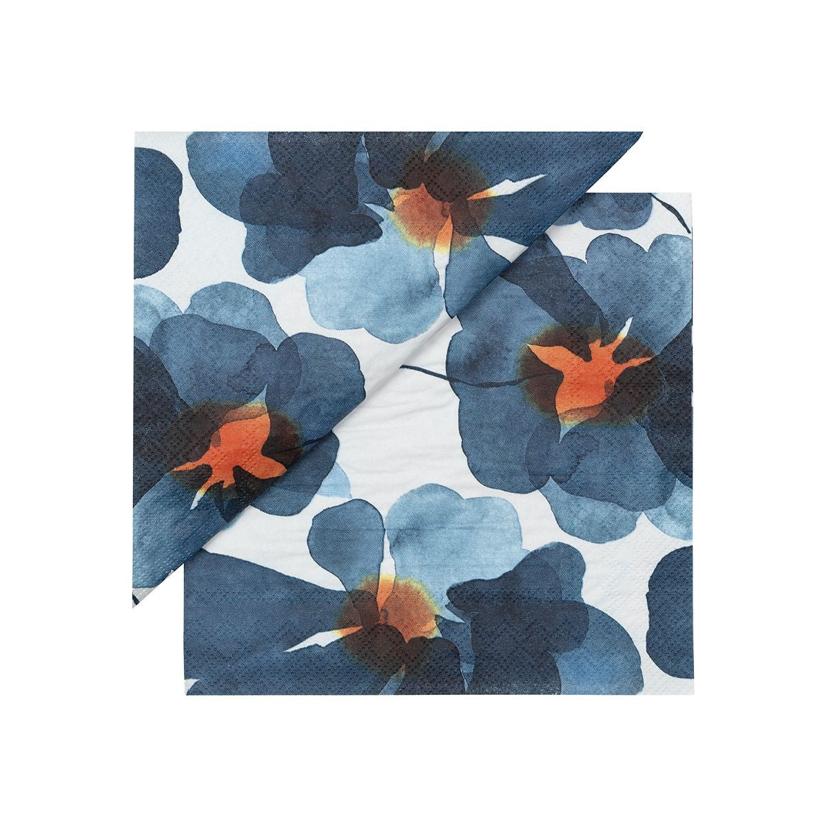 Marimekko Valssi Blue / Orange Cocktail Napkin