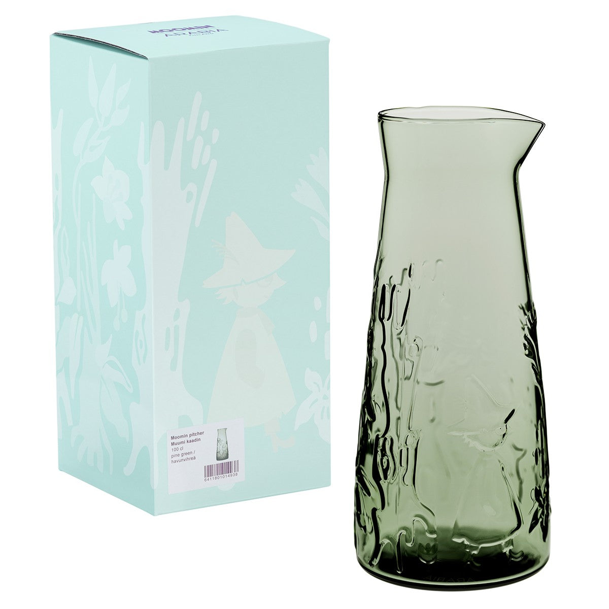 Arabia Moomin Mystical Forest Pine Green Pitcher