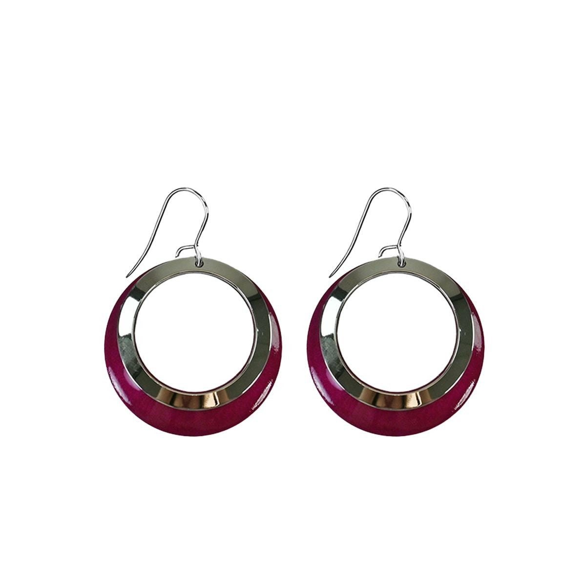 Pohjolan Helmi Duetto Fuchsia Earrings