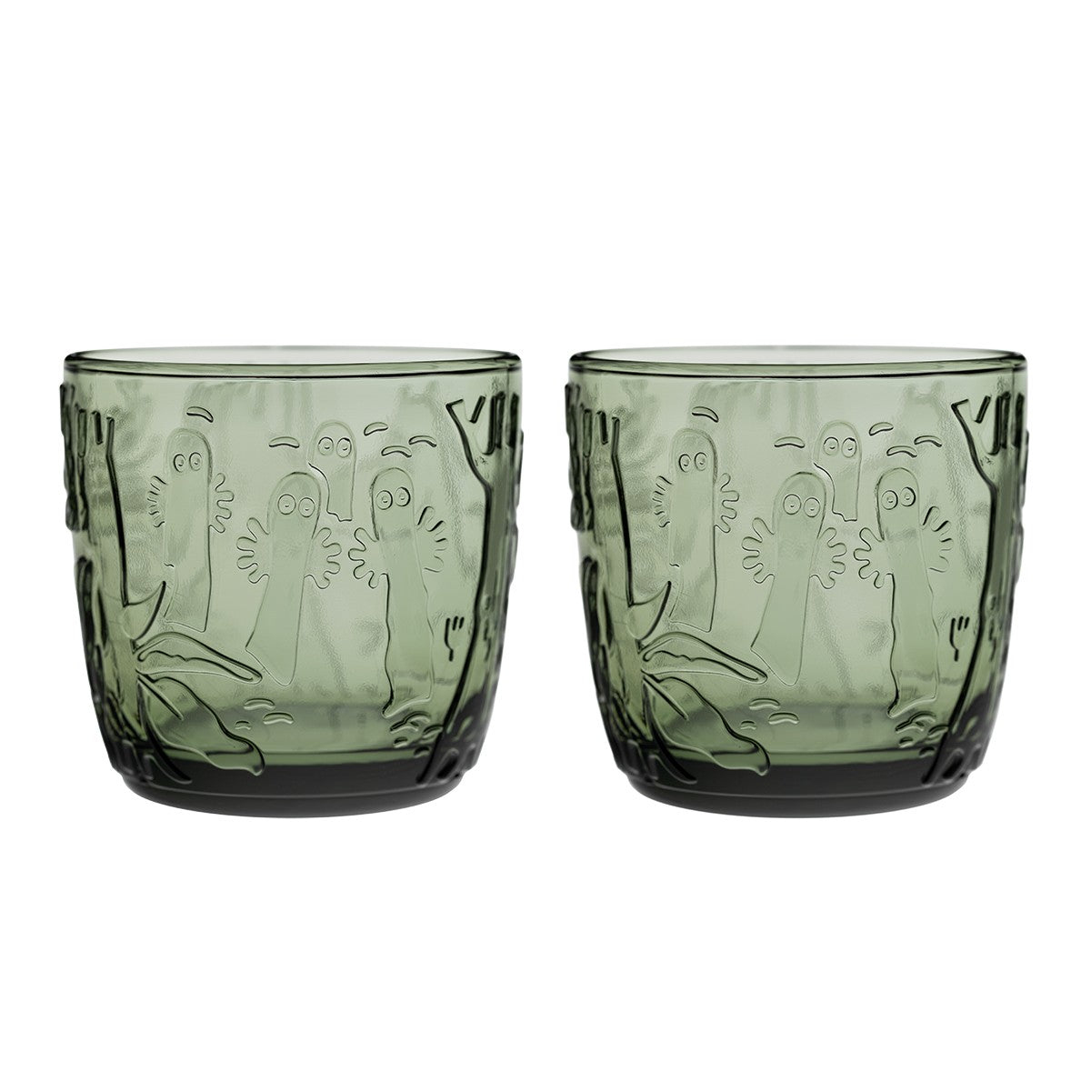 Arabia Moomin Mystical Forest Pine Green 2pc Tumblers - 9-1/2 oz