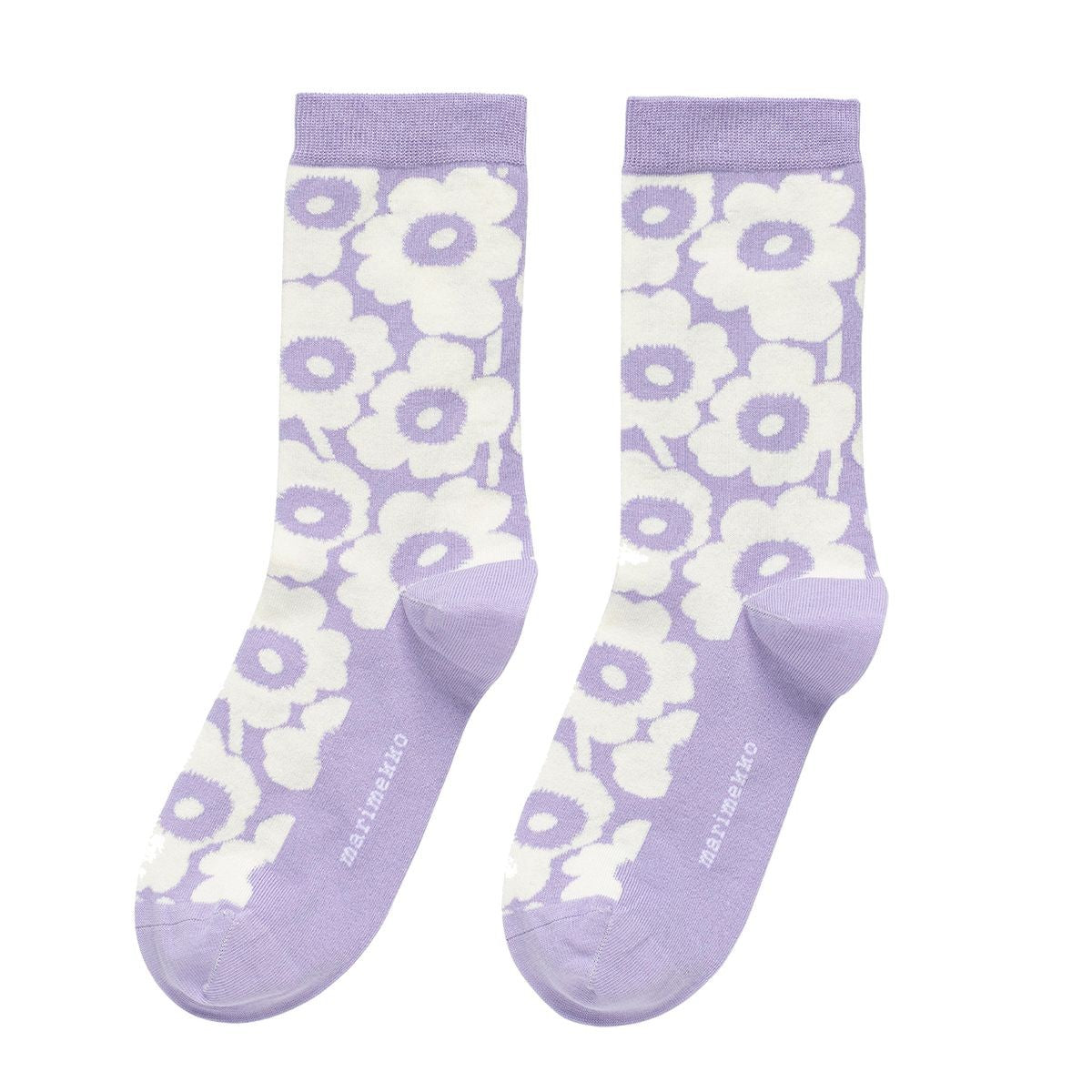 Marimekko Linjaus Unikko Lilac / Off White Socks