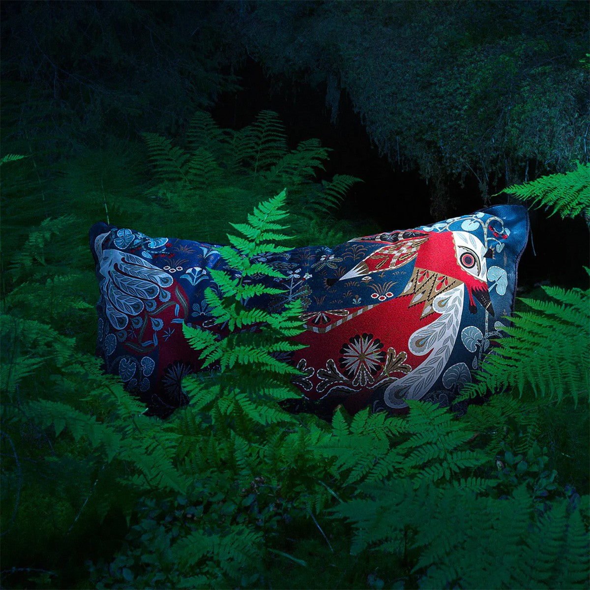 Klaus Haapaniemi Running Fox Silk Lounge Pillow