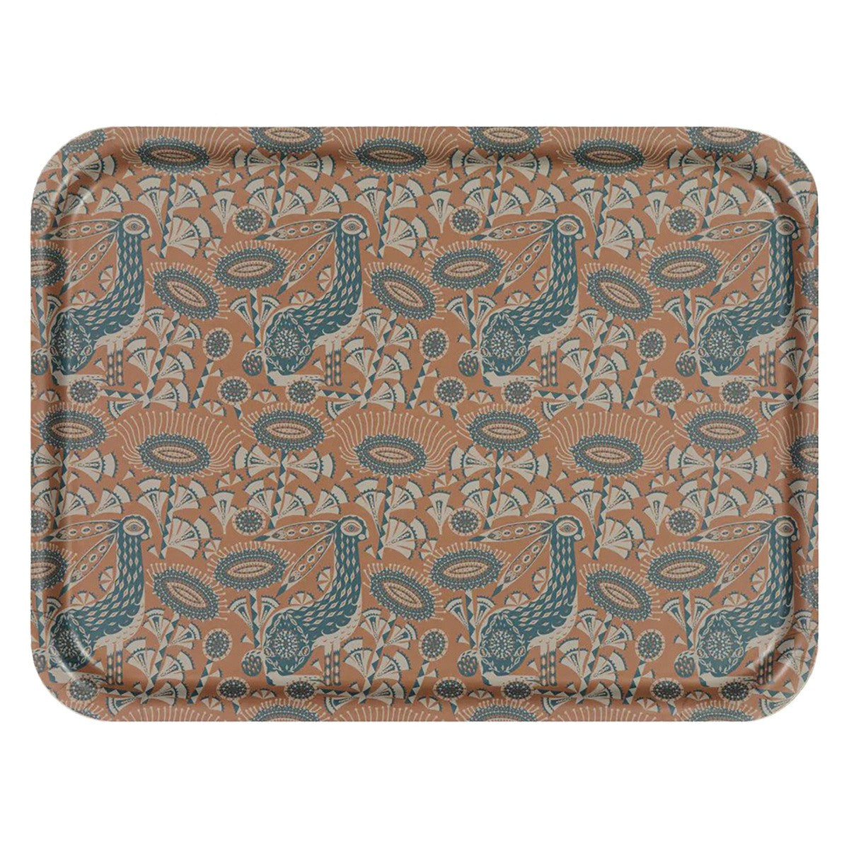 Klaus Haapaniemi Rabbit Brown / Green Large Tray