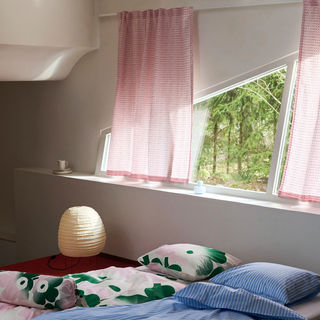 Marimekko Muija Light Pink / Chestnut Brown Cotton Fabric