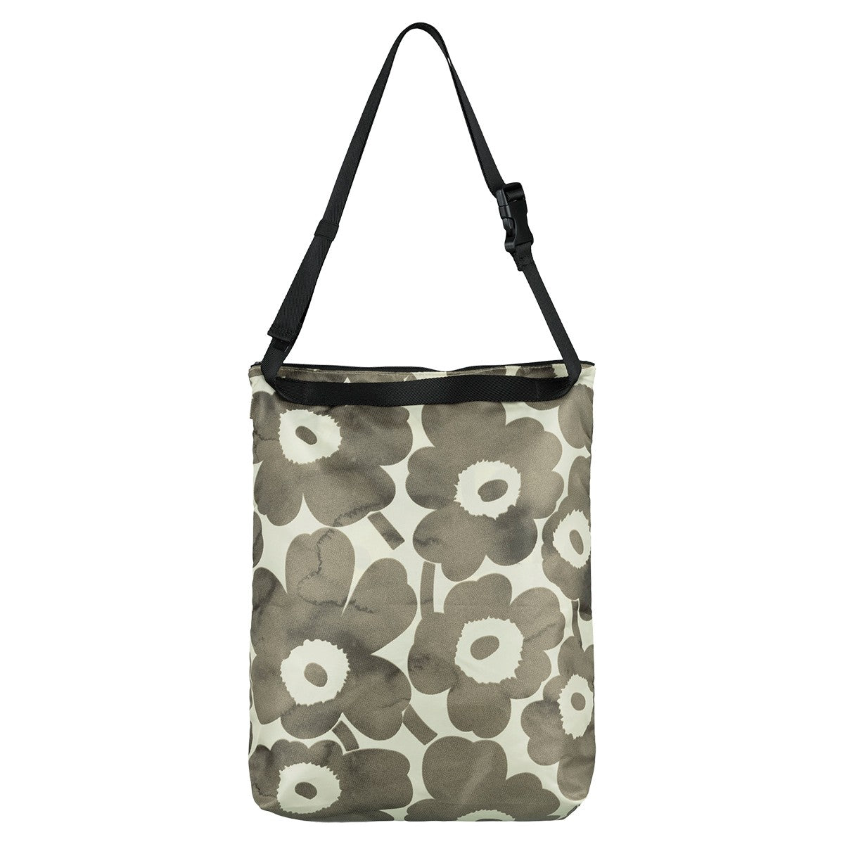 Marimekko Unikko Charcoal / Cream Medium Neat Crossbody Shoulder Bag