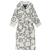 Marimekko Piirto Unikko Ivory / Black Bathrobe