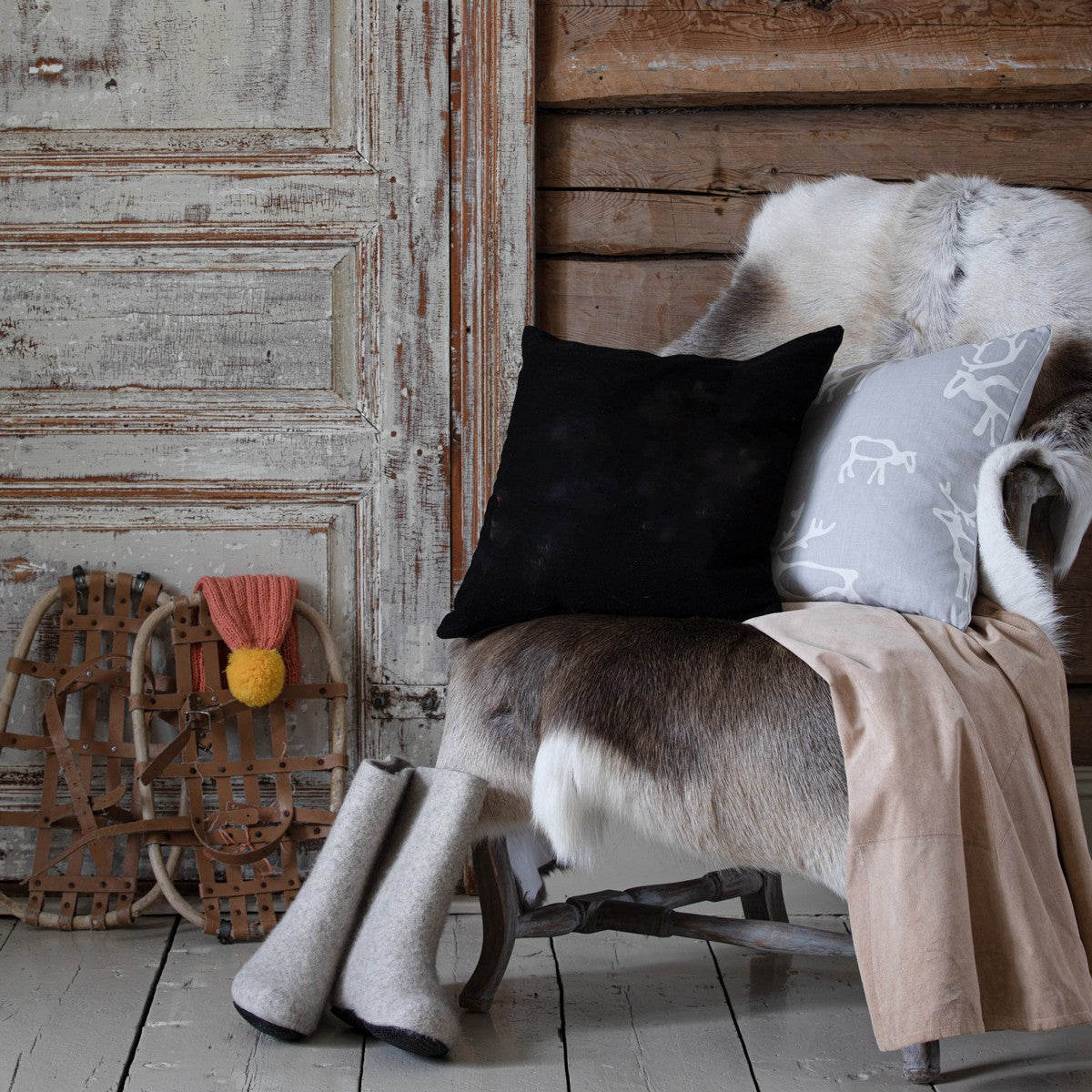 Pentik Saaga Grey Throw Pillow