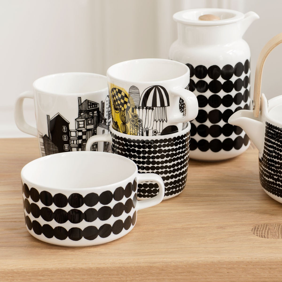Marimekko Rasymatto White / Black Coffee Cup