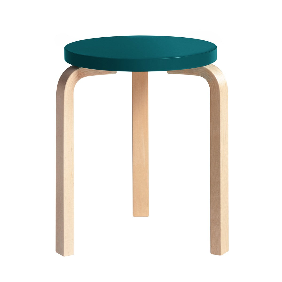 Artek Alvar Aalto Anniversary Stool 60 - Three Legged Stool - Petrol