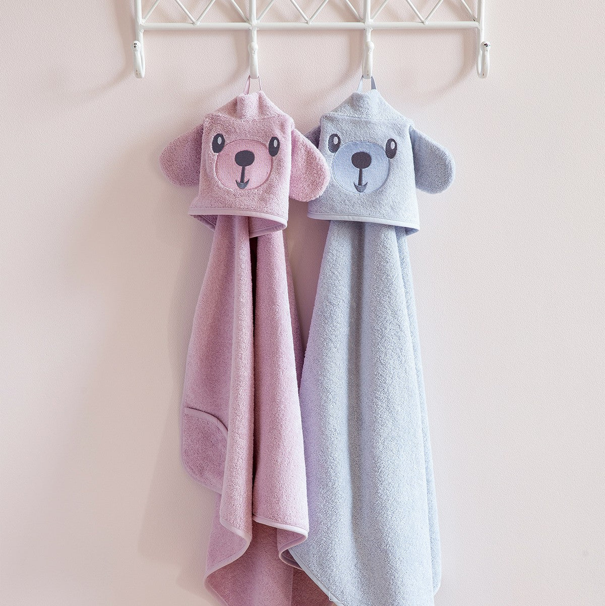 Pentik Pikkunallet Pink Hooded Children's Towel