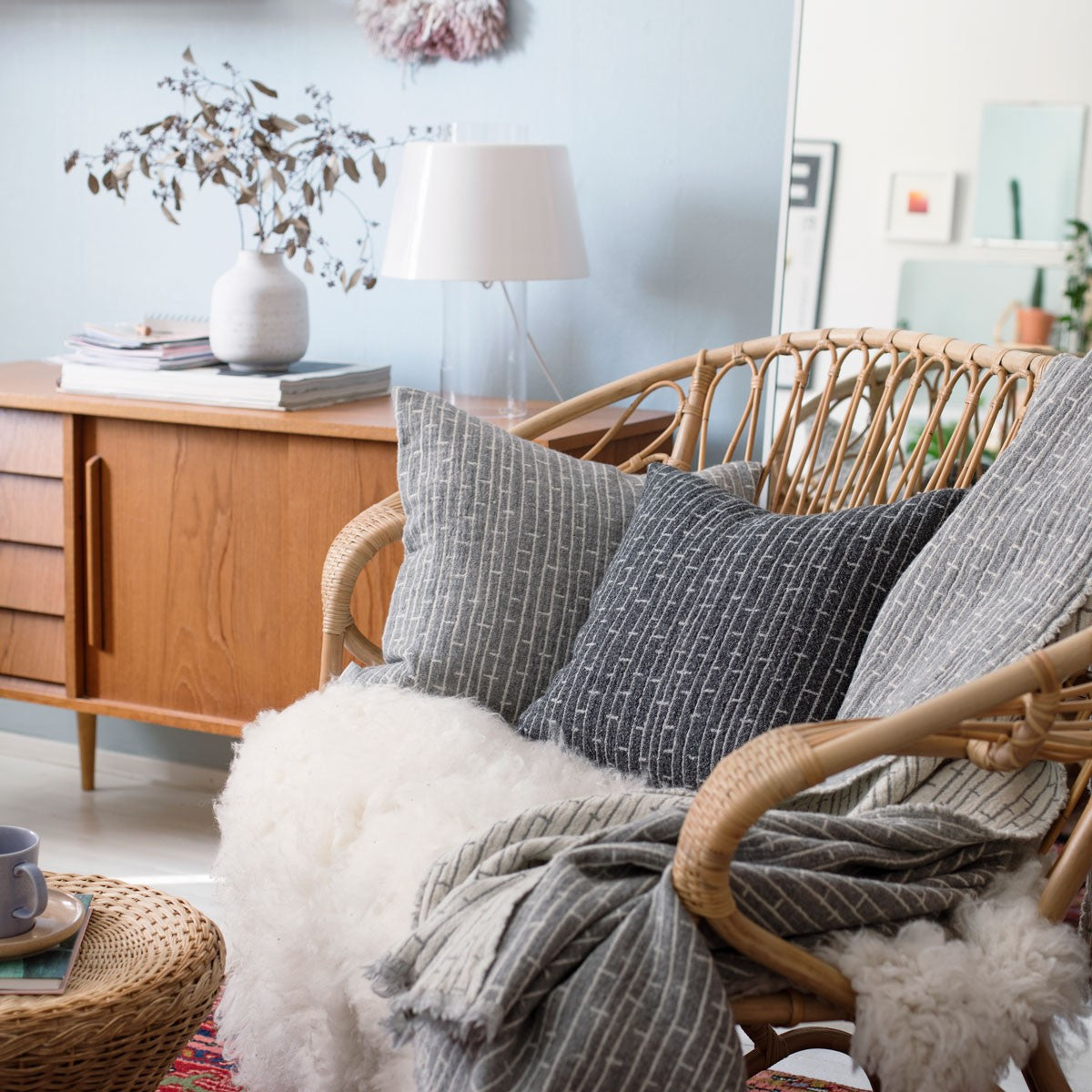 Lapuan Kankurit Metsa Light Grey Blanket