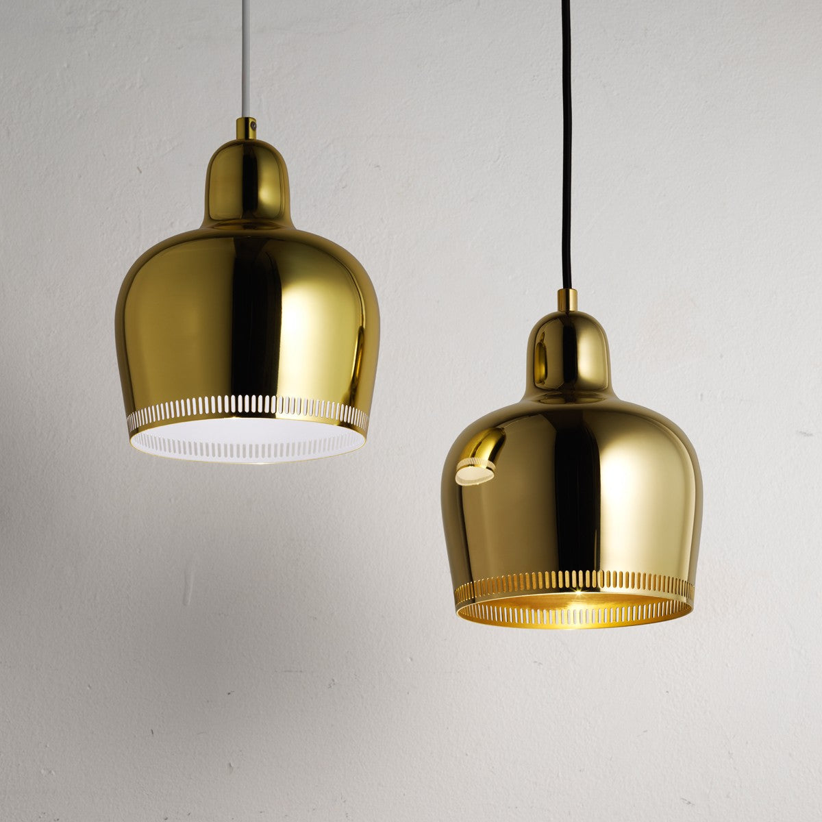 Artek Alvar Aalto A330S "Golden Bell Savoy" Ceiling Lamp - Uncoated Brass