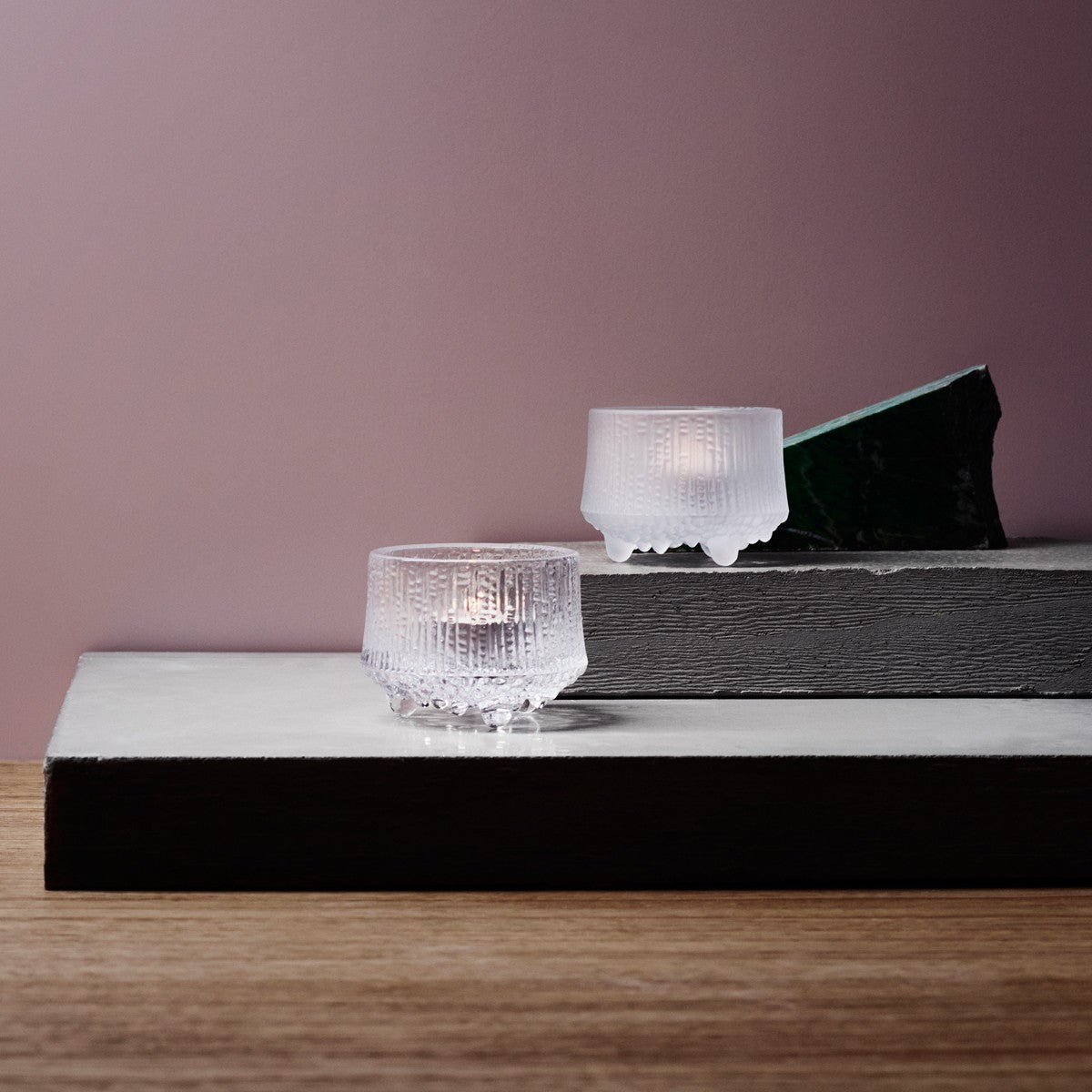 iittala Ultima Thule Matte Frosted Candle Holder