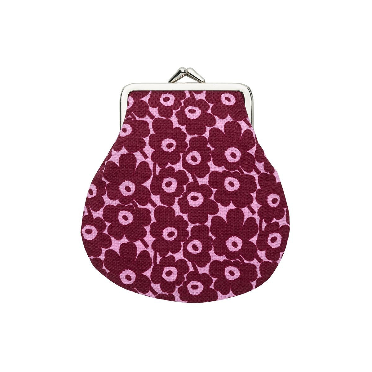 Marimekko Pikkuinen Unikko Burgundy / Pink Small Coin Purse