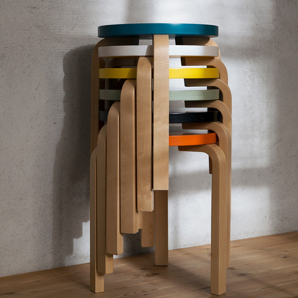 Artek Alvar Aalto Anniversary Stool 60 - Three Legged Stool - Petrol