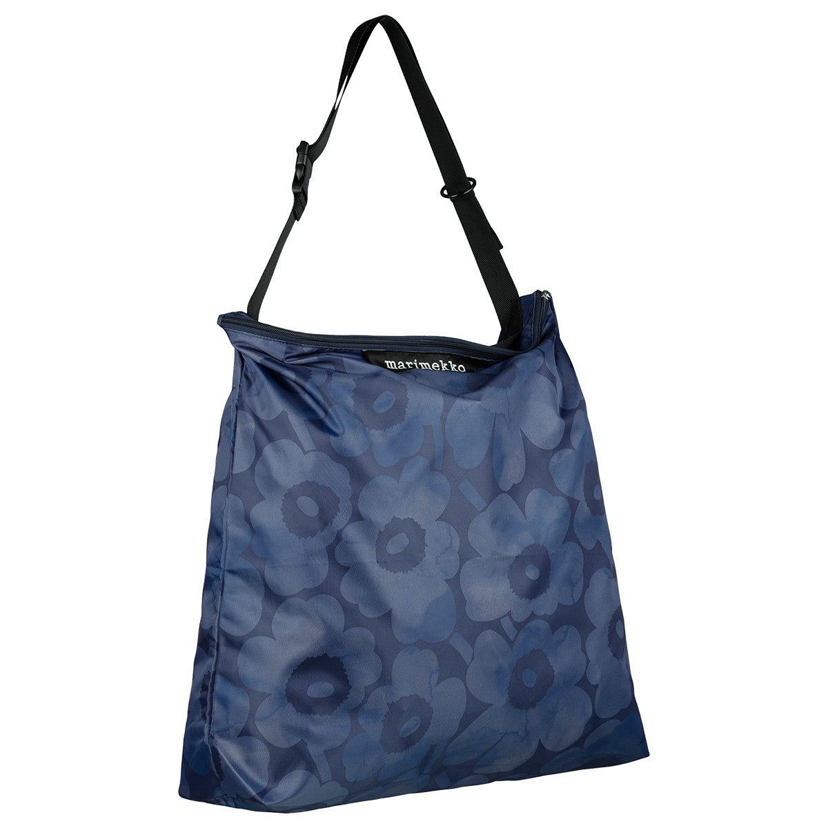 Marimekko Unikko Dark Blue Large Neat Crossbody Shoulder Bag