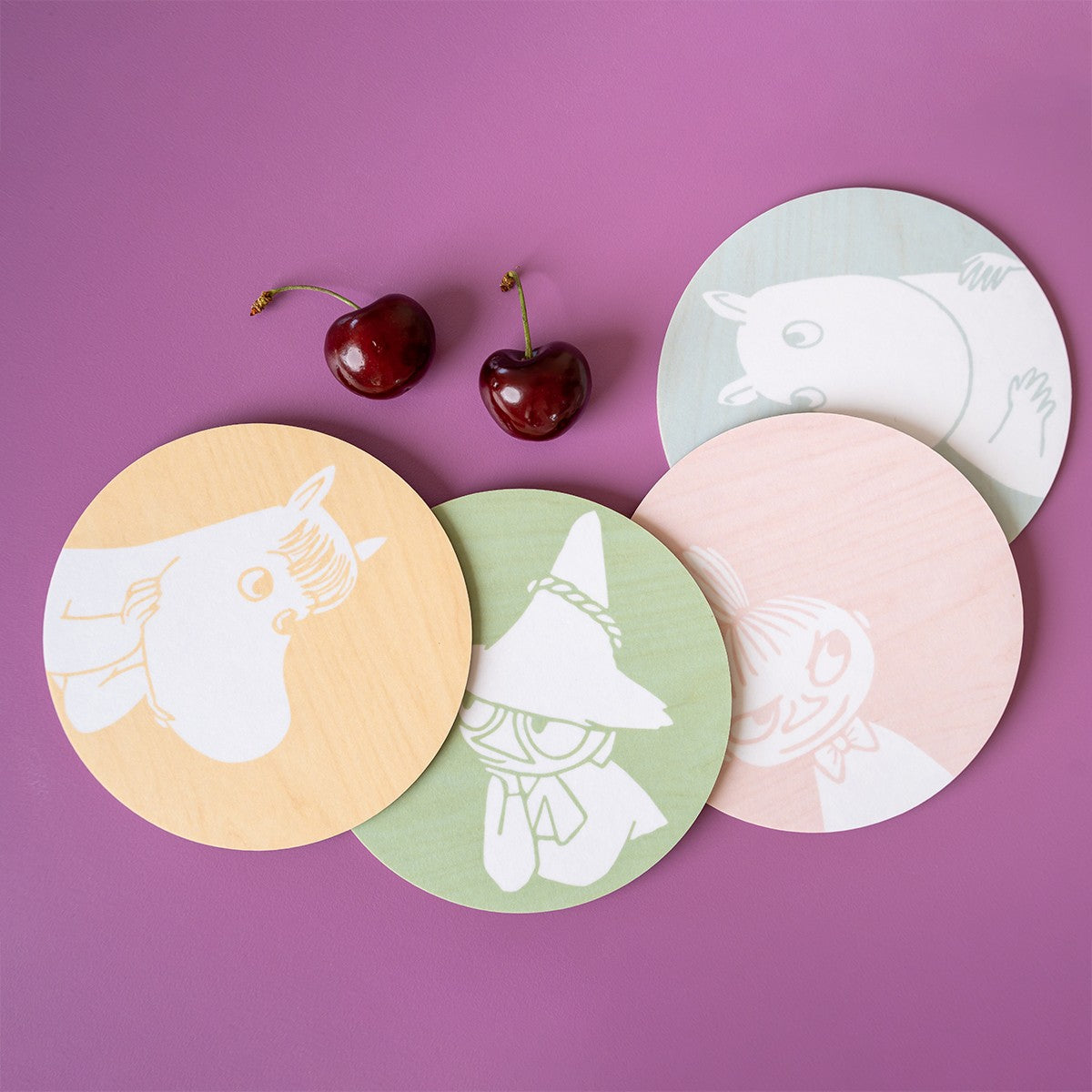 Muurla Moomin Multicolor Coasters - Pack of 4