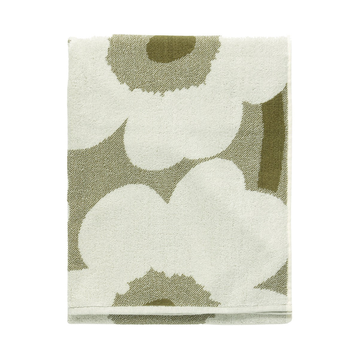 Marimekko Unikko Olive Green / Cream Bath Towel