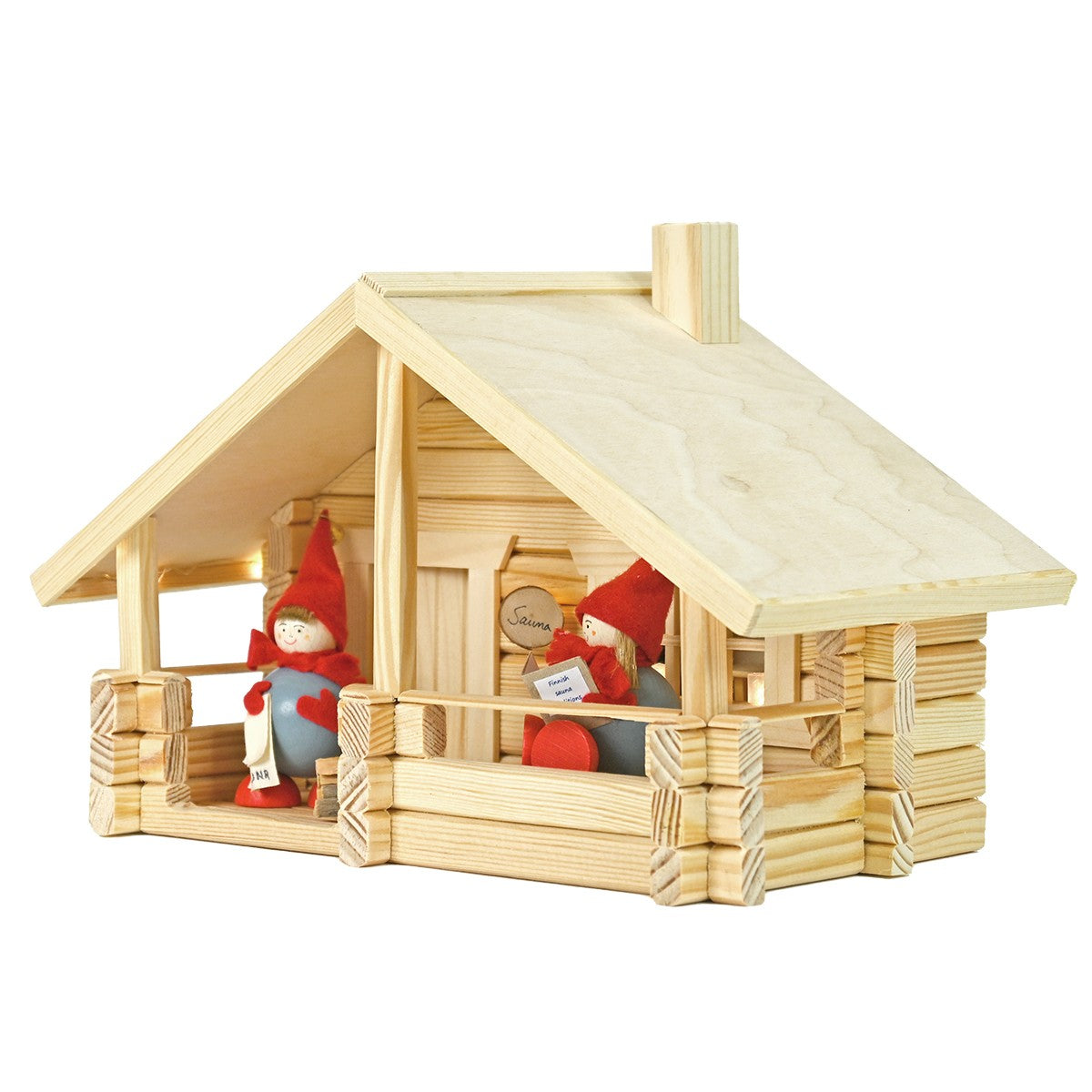 Finnish Sauna House with Tonttus & Firewood