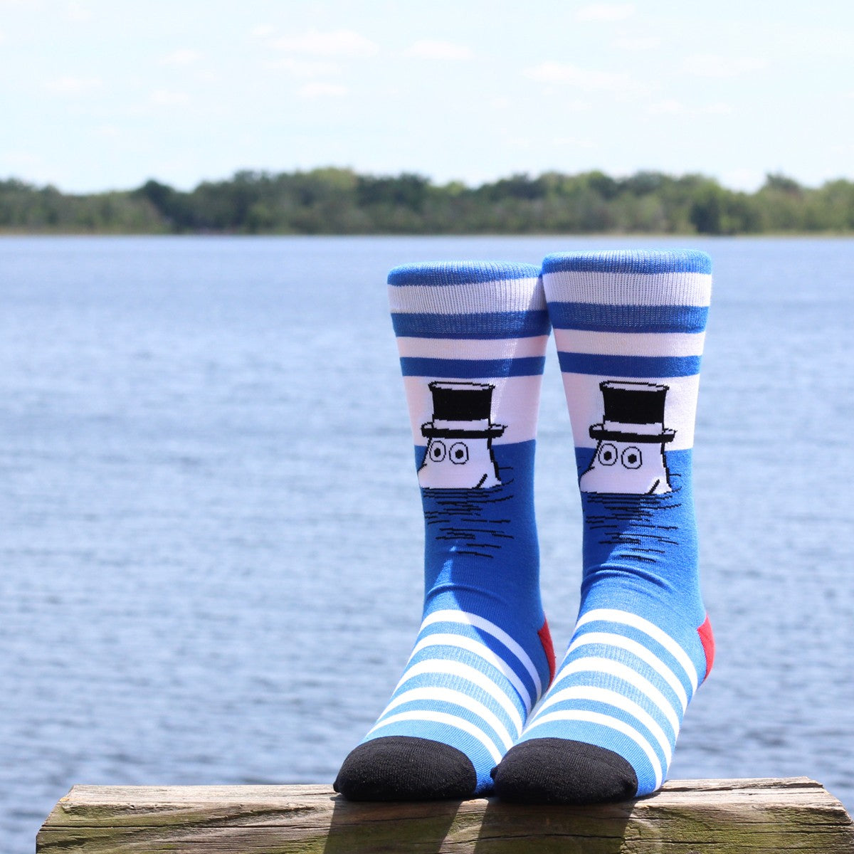 Moomin Pop Stripe Blue Socks