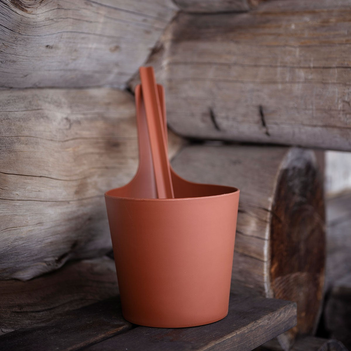Rento Pisara Amber Sauna Bucket & Ladle Gift Set