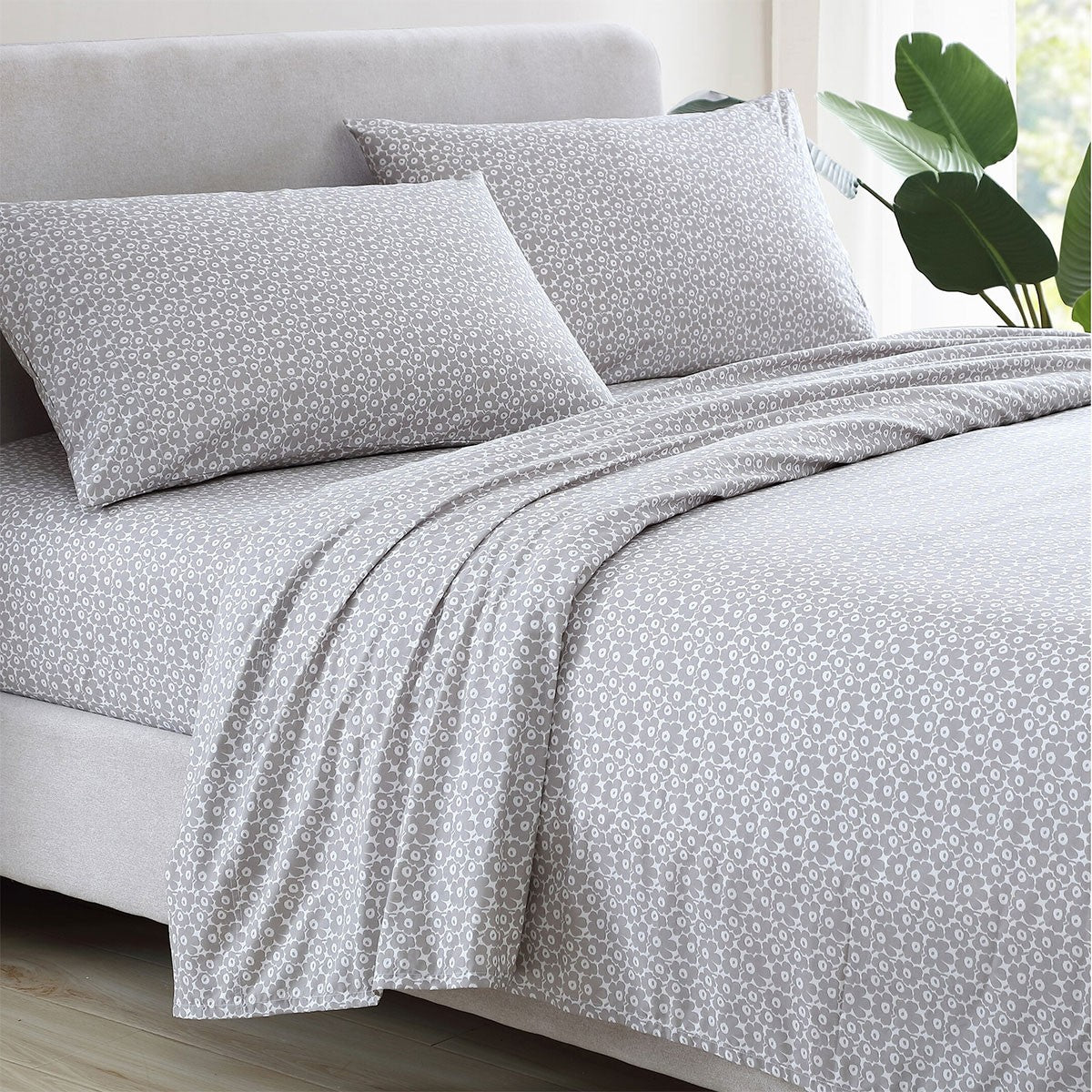 Marimekko Pikkuinen Unikko Grey King Sheet Set