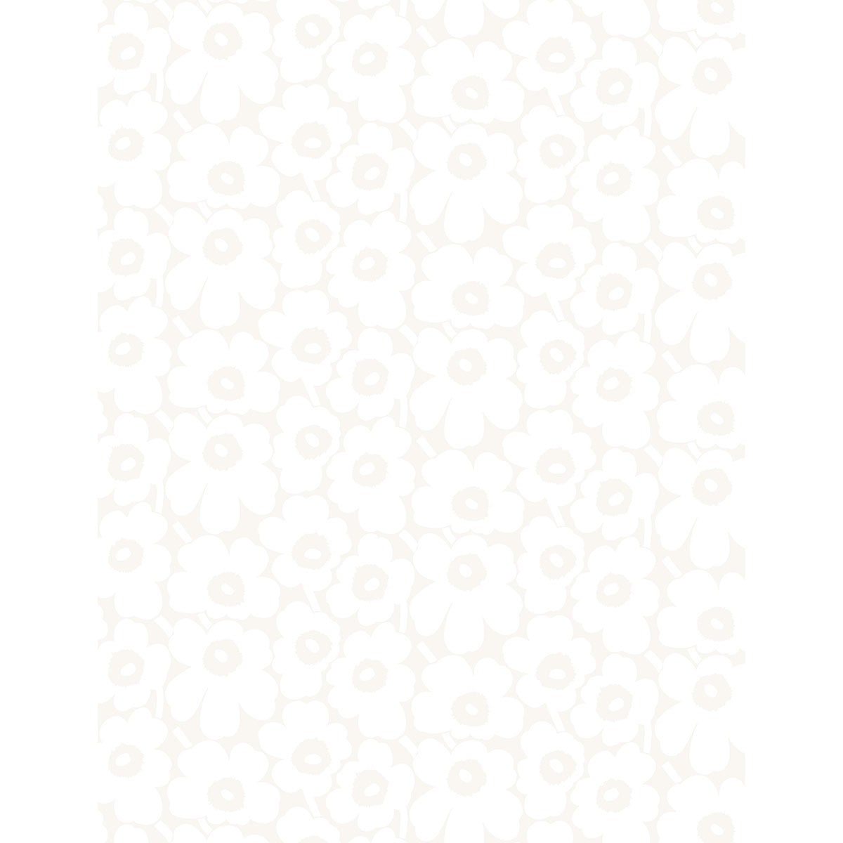 Marimekko Pieni Unikko White / Off White Acrylic-Coated Cotton Fabric