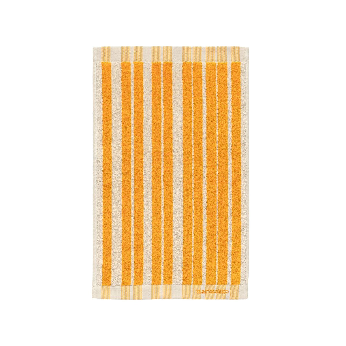Marimekko Raide Saffron Orange / Cream Guest Towel