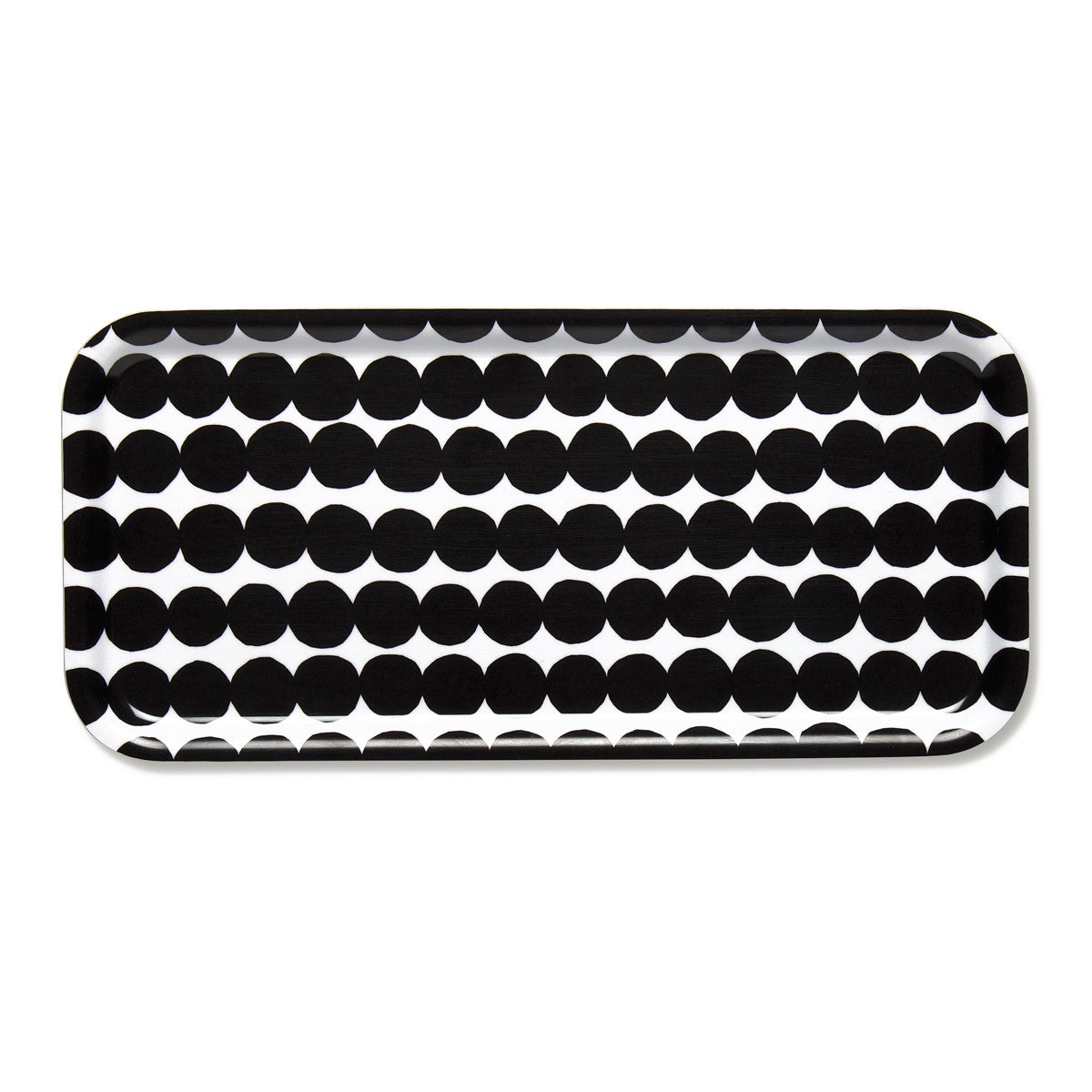 Marimekko Rasymatto Black / White Dotted Long Tray
