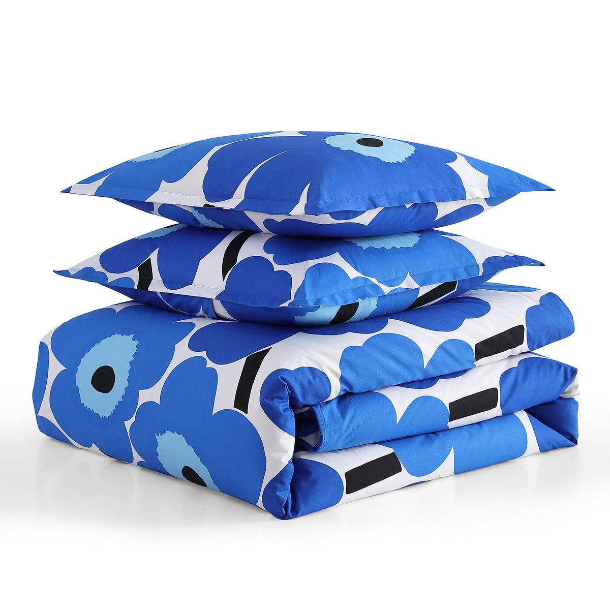 Marimekko Unikko Blue Full / Queen Duvet Cover Set