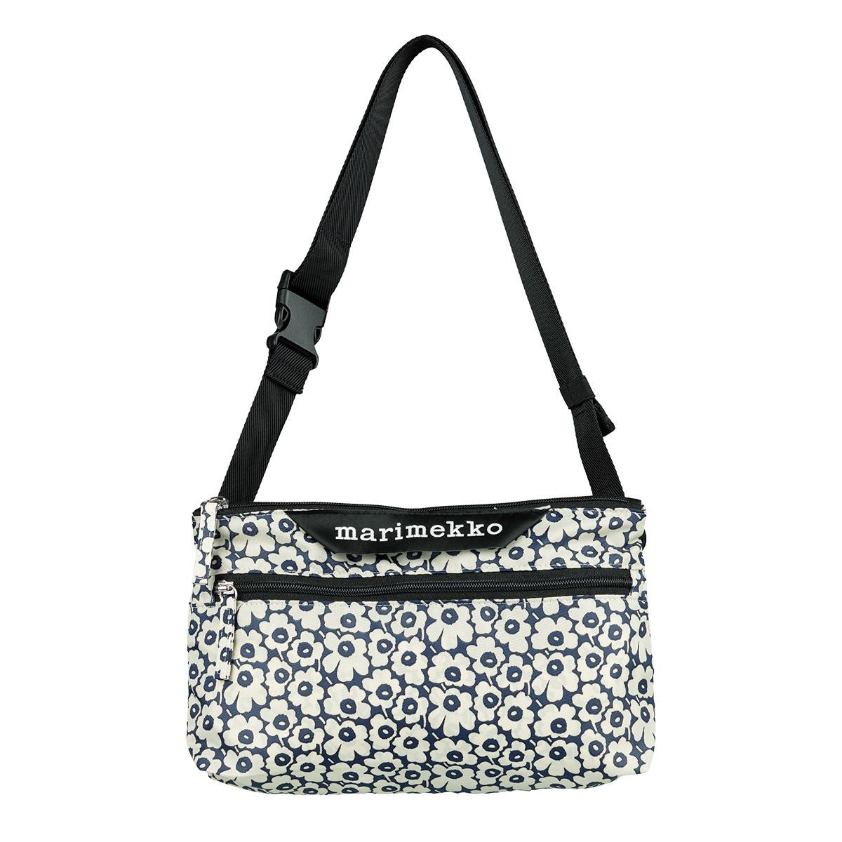 Marimekko Unikko Cream / Dark Blue Small Neat Crossbody Shoulder Bag