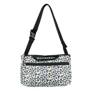 Marimekko Unikko Cream / Dark Blue Small Neat Crossbody Shoulder Bag