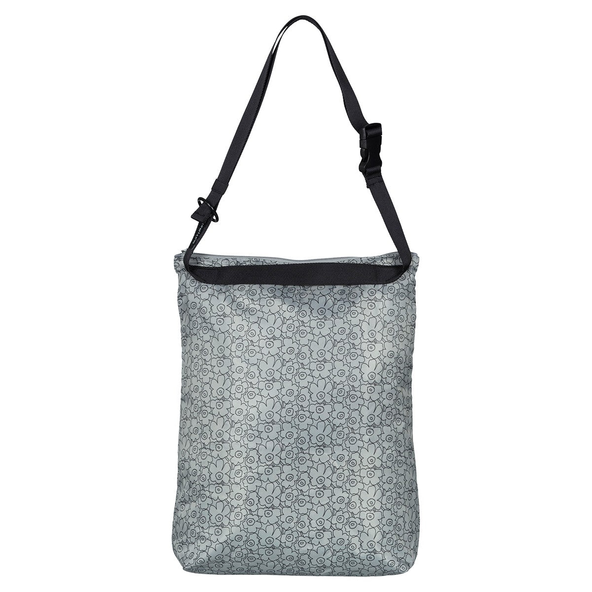 Marimekko Piirto Unikko Grey / Black Medium Neat Crossbody Shoulder Bag