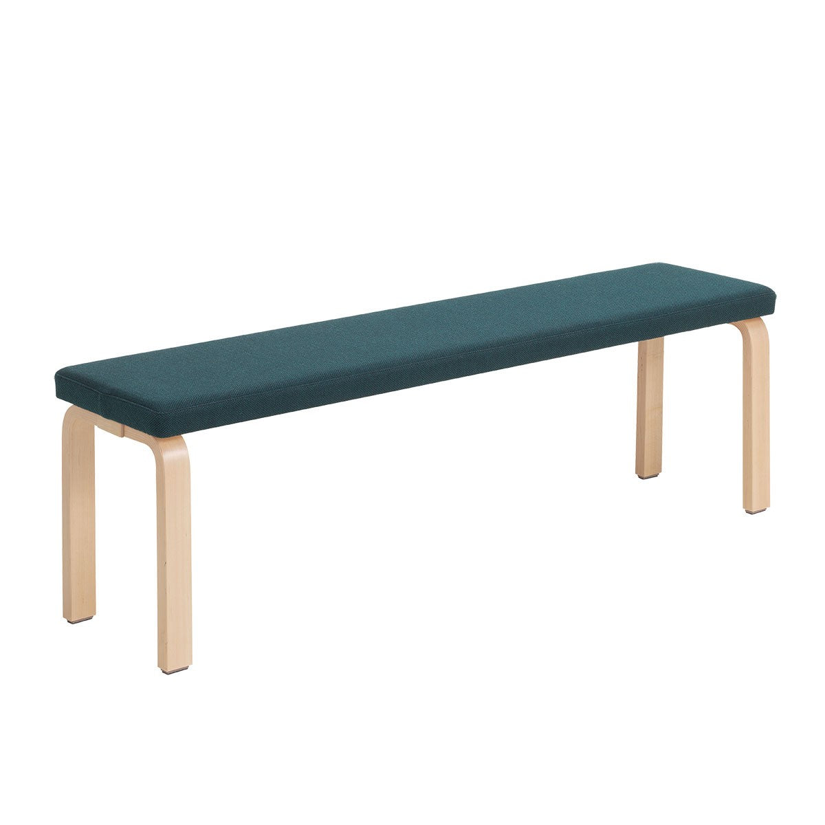 Artek Alvar Aalto Bench 168B - Upholstered Seat w/ Birch Legs