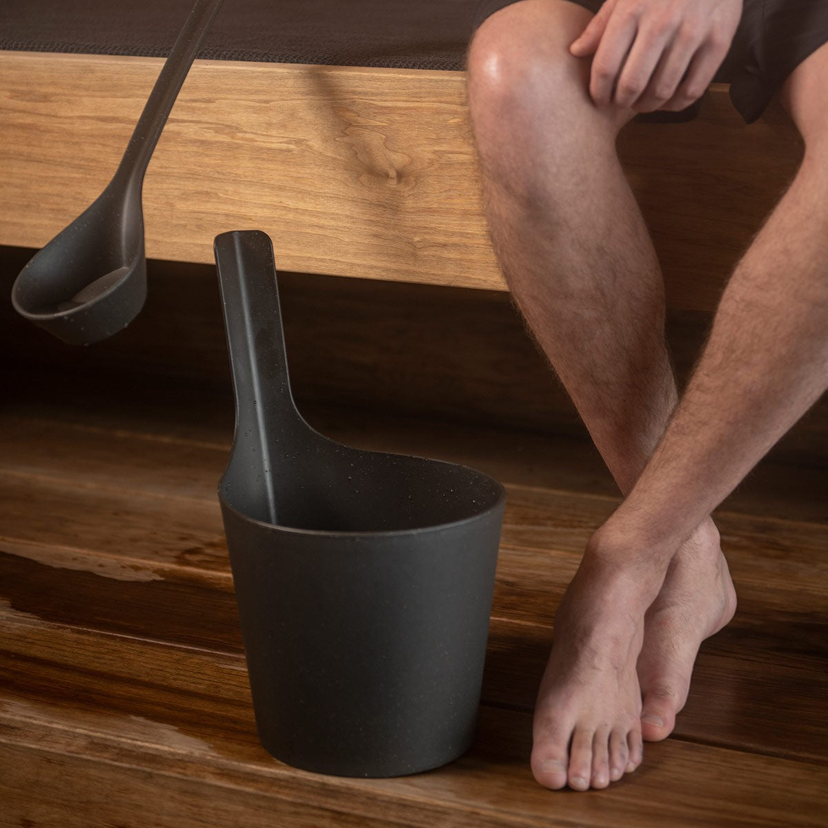 Rento Pisara Speckled Dark Grey Sauna Bucket