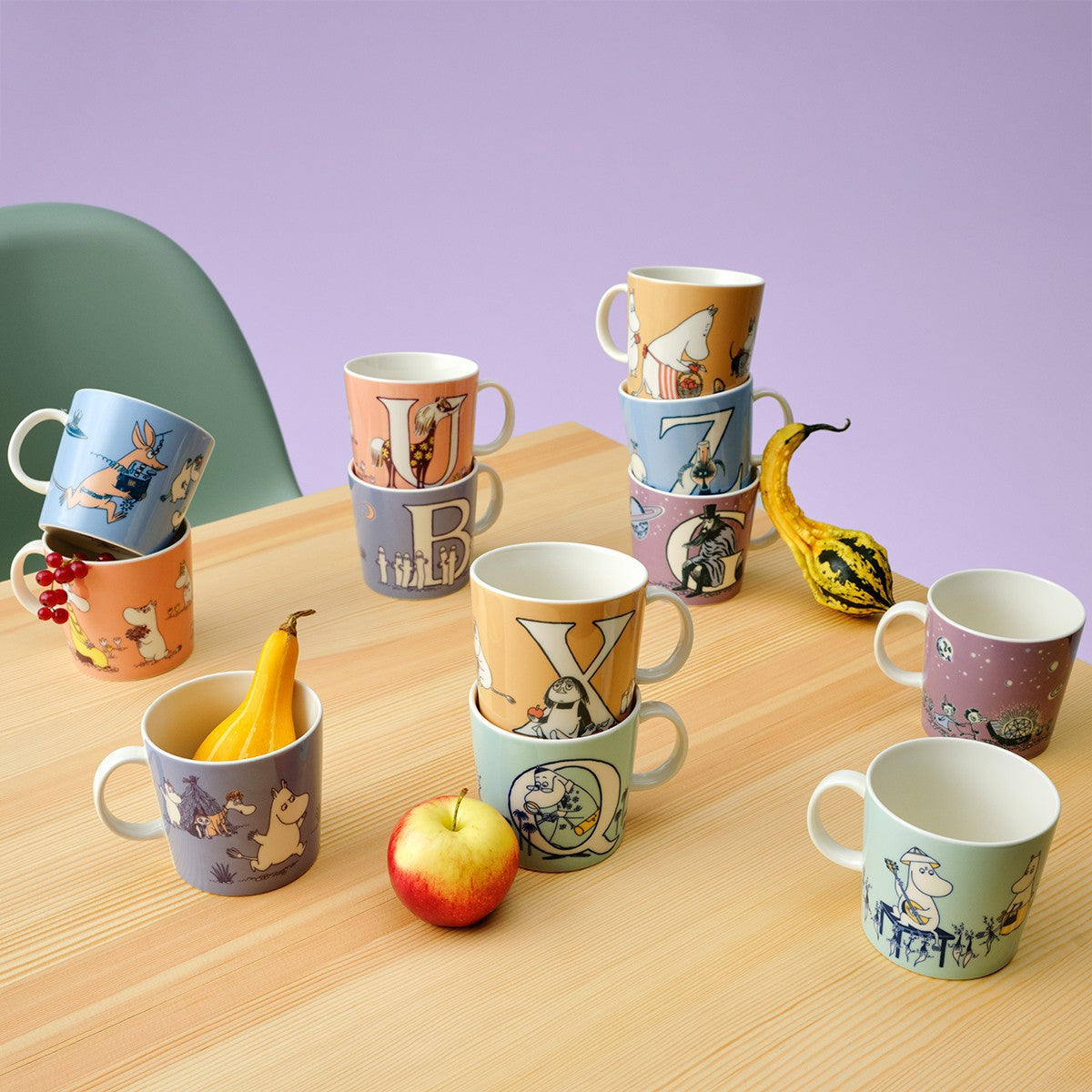 Arabia Moomin ABC Turquoise Mug - Q