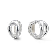 Kalevala Mannyt Silver Hoop Earrings