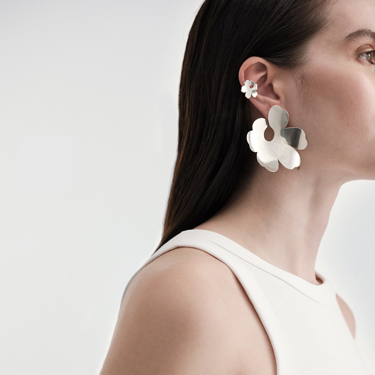 Kalevala x Marimekko Unikko Large Silver Earrings - Anniversary Edition